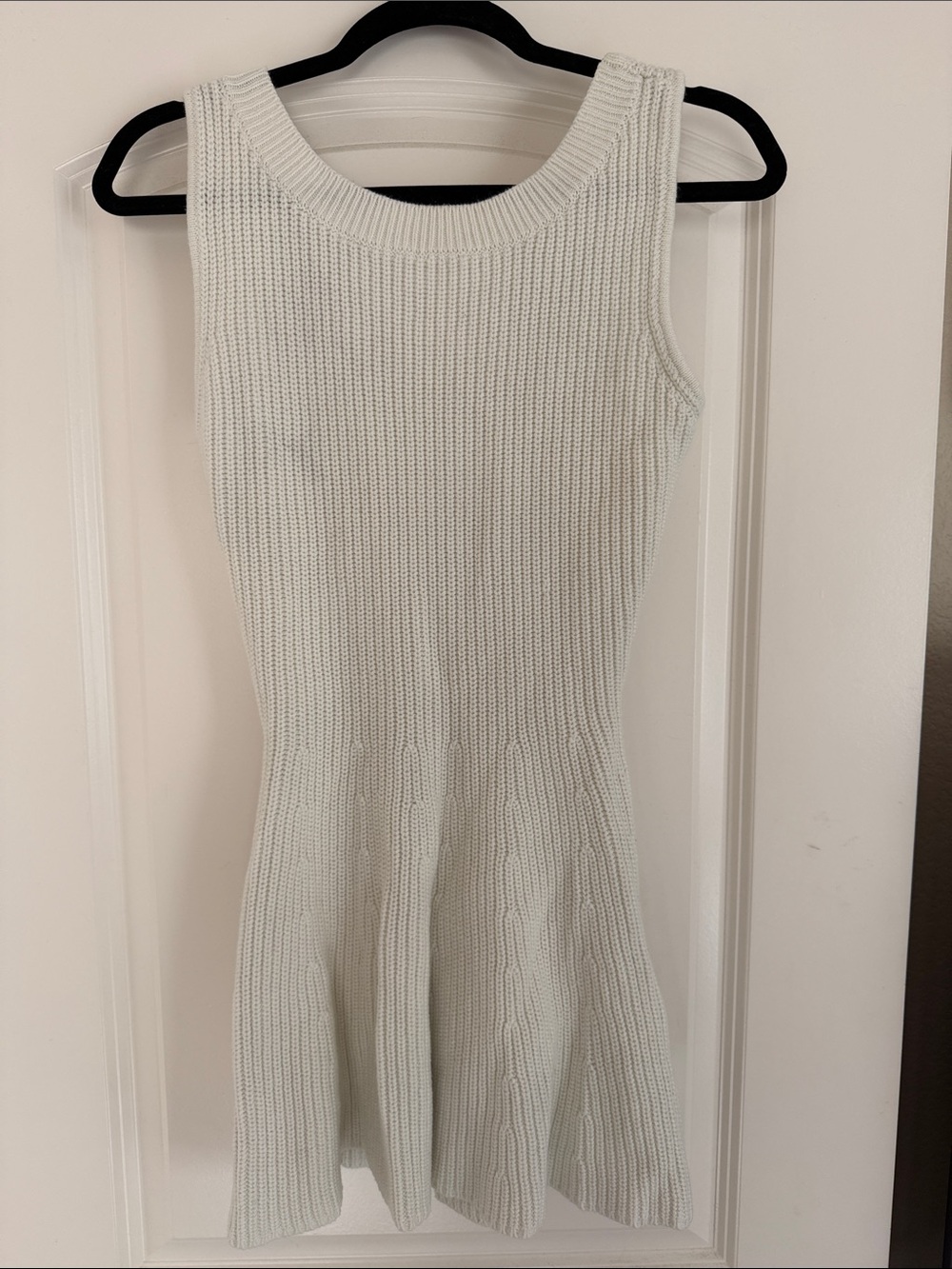 Lovers + Friends Sleeveless Knit Fit-and-Flare Dress in Ivory